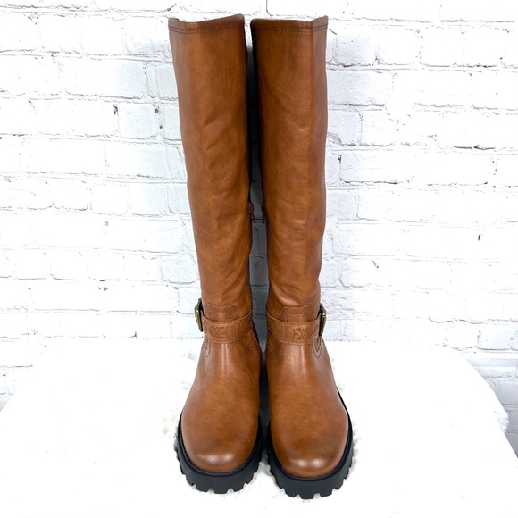 🚫SOLD! •NIB🤩|•ZODIAC•| Solana' Big Heavy Rubber Tread Knee High Vegan Boots - Picture 3 of 16
